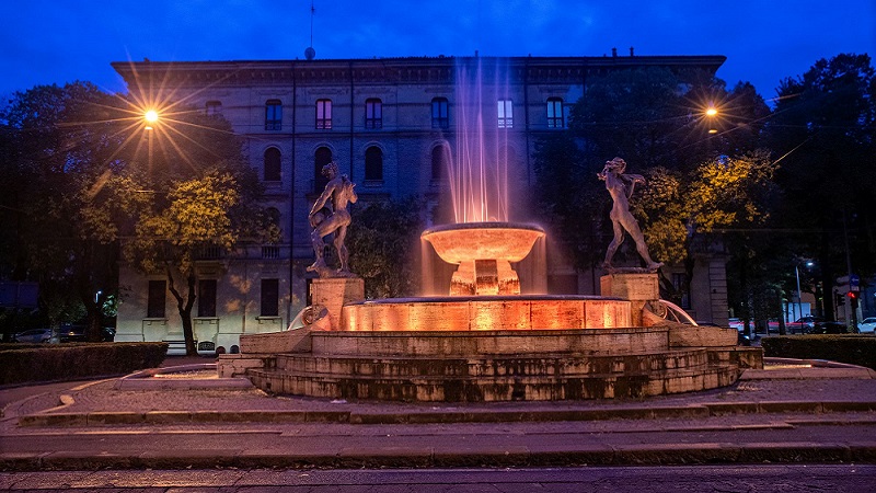 L’illuminazione messa in atto in Largo Garibaldi a Modena in una delle passate edizioni 800 x 450