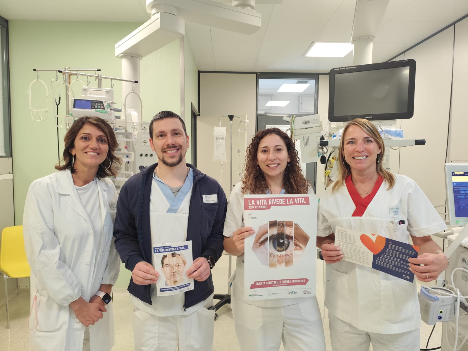 gruppo uslda sx Enrica Becchi, Angelo Festa, Stefania Temprati e Serena Borlacchini