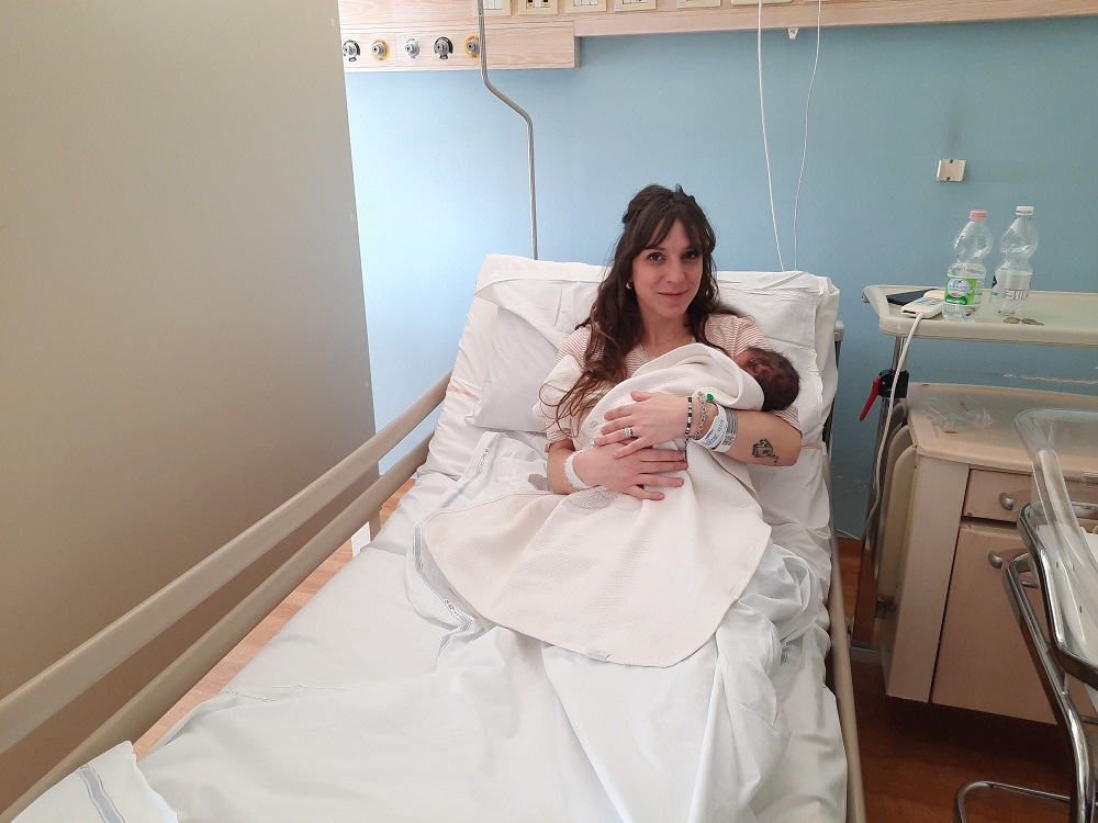 samuele e mamma caterina al policlinico 1000